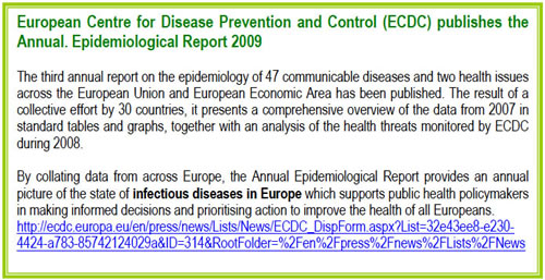 Publicación Anual de los ECDC